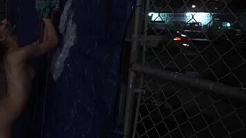 Webcam-Teen 18+ Anya Olsen in harter Outdoor Public Bondage 😈