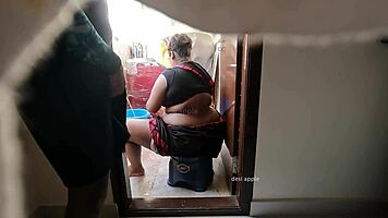 hey, check out this young boy flashing and jerking his cock in front of indian maid swathy