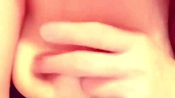 Nympho selfie girl seduces with shaved pussy squirting