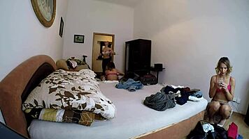 Spying 4 upskirt shots in changing room with backstage voyeur cam treats