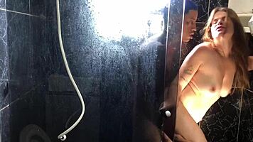 Young Guy Fucks Friend's Aunt in Bathroom