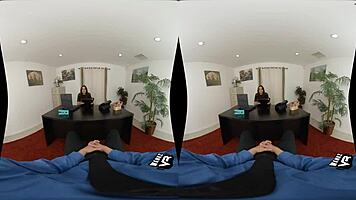 The big meat-ing! Shaved pussy close-up in office pov hardcore