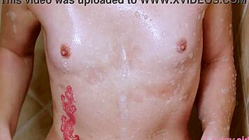 Charming Brunette Model Takes A Relaxing Shower