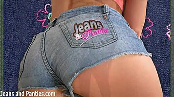 let me shake my skinny ass in jeans, showing small tits and panties for you