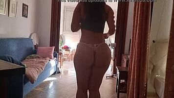 Blonde big ass in custom video