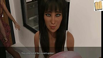 Penelope gets wild in anime game. Teen takes anal creampie doggystyle with intense action.