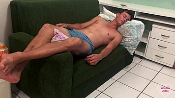 Putinha Tattoo Teen Sucks Big Cock Natural Tits Brunette