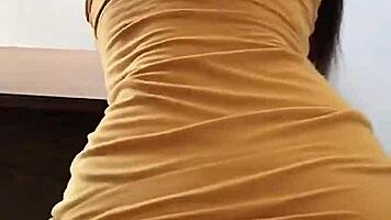 Fucking mexican babe bounces on cock in office with cute dress part 2