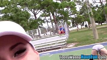 real teen lesbo threeway at party