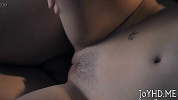 legal age teen babe enjoys rough fuck with wet tight pussy and blowjob.