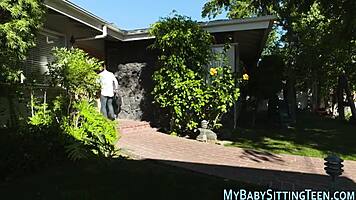 Babysitter's Handjob and Fingering Lead to Cumshot
