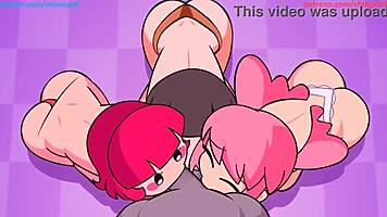 Who wins competition animation round 1 kissing round 2 blowjob?