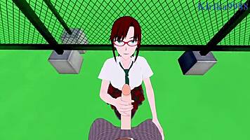 Mari Makinami and Ritsuko Akagi Engage in Intense Hentai Sex