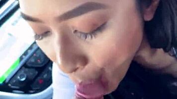 Petite angel Asian teen Avery Black gets fucked on social media story in public.