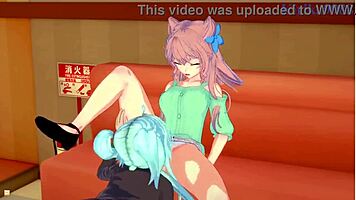 kanade and maria have intense lesbian play in symphogear hentai