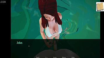 my new family 12, watchin this redhead teen with big tits in hentai anime.