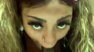 Indian Milf Deepthroats Dildo in Homemade POV Lick