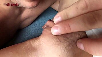see this cute girl with big clit getting pussy licked to orgasm?