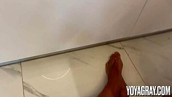 surprise kitchen sex with hot brunette teen creampie