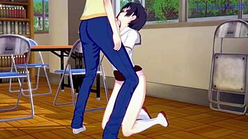 Kasumi nomura and chisato higuchi intense futanari sex in asobi asobase