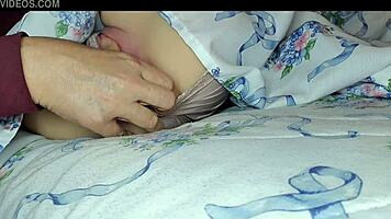 old man licks keke's shaved pussy and ass