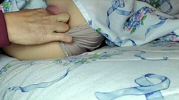 old man licks keke's shaved pussy and ass