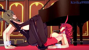 Festenia, Chitose, Sagiri in Intense Lesbian Play!