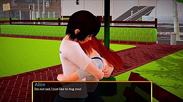 Redhead teen in amateur cartoon.