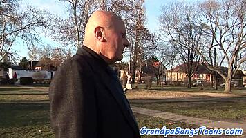 Adorable Teen 18+ Feels Deeply Banged By Horny Grandpa In Emotional Encounter