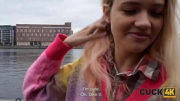 Cuck4K - Russian Beauty Takes Deep Throat in Wild Scene