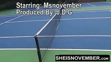 Young 18+ Ebony Msnovember Gets Huge Facial from Big Cock