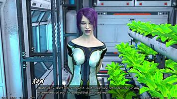 Stranded in space, meeting shy emo girl with big tits