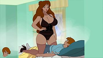 Does brunette milf fuck daughter's boyfriend?