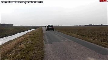 i can’t believe we’re banging in the car on this road, pure amateur rush!