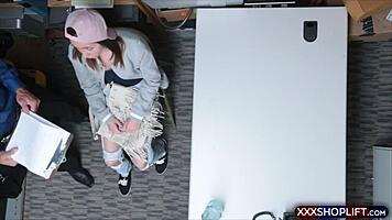 Teenie shoplifter feels hidden cam spying during fucking with security. Petite brunette amateurs in reality shop release.