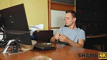 Shame4k big time dildo addict in the shop