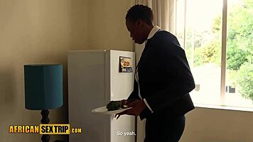african sex trip - cheating black slut roughed up by boyfriends friend