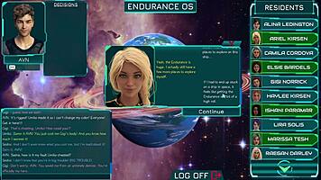 stranded girl chats with cute teens