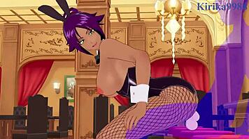 Rukia And Yoruichi Share Emotional Intense Sex In Bunny Outfits.