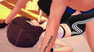 megumin wears sportswear to fuck in adult hentai 3d