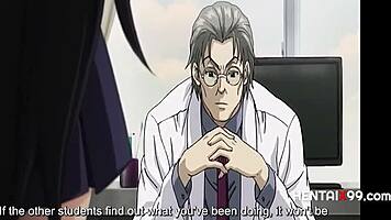 Yo, old teacher bangs naive lesbian students straight on Hentaix99