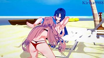 Tsubasa and Maria Intense Lesbian Futanari Sex