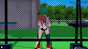 Ochako Uraraka and Izuku Midoriya in intense scene - My Hero Academia hentai