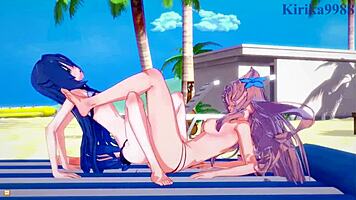 Tsubasa and Maria Intense Lesbian Futanari Sex