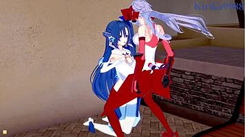 Tsubasa and Maria Intense Lesbian Futanari Sex