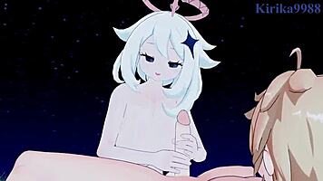 Paimon And Lumine And Aether Intense Sex - Genshin Impact Hentai