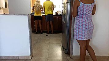 Behind Stepmother's Back, Sex with Her Husband!
