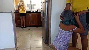 Behind Stepmother's Back, Sex with Her Husband!