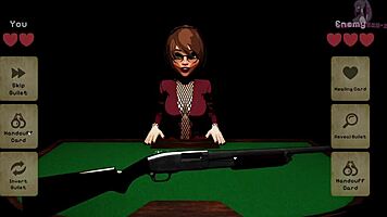 Curvy teen in 3D anime X roulette lies on table for monster cock fucking and squirting