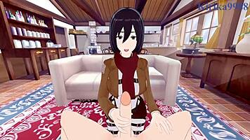 Mikasa and Annie get intense in this POV hentai scene from Attack on Titan! 😍